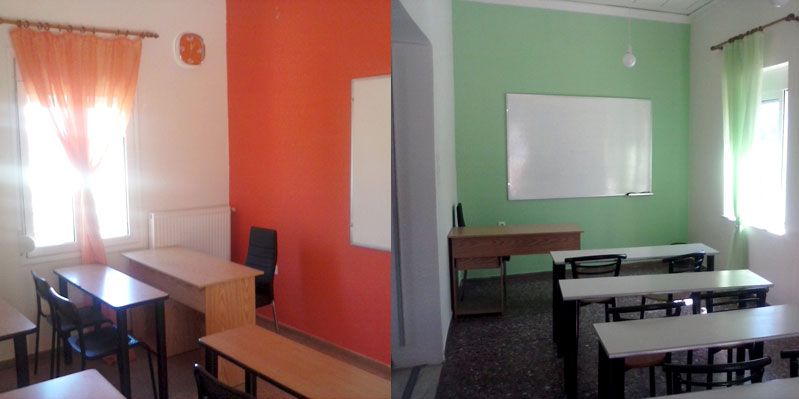 Classrooms at our Greek school