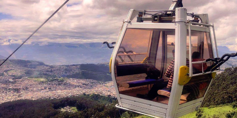 Cable car trip up to Pichincha Volcano